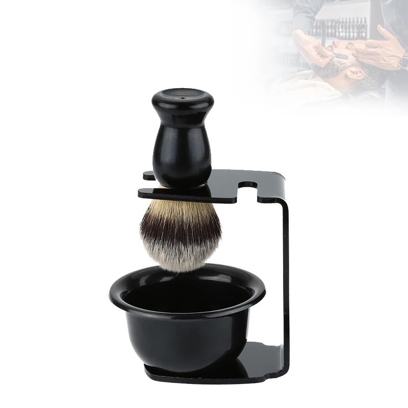 Men'S Grooming Facial - فرشاة حلاقة ووعاء مع حامل أكريليك